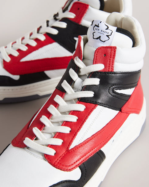 <P>Leather High Top Basketball Sneaker</P>